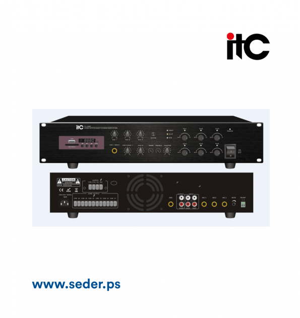 ITC TI-350Z Mixer Digital Power Amplifier With Audio Source 350W 6 Zones