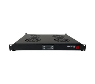 1U 4 Way Thermostatic Fan Tray 19&Prime; Rack Mount Unit