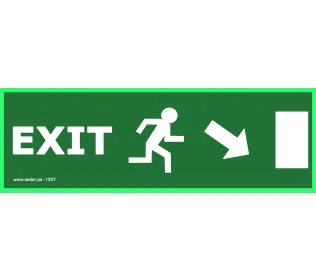 لوحة ارشادية تفيد النزول على اليمين