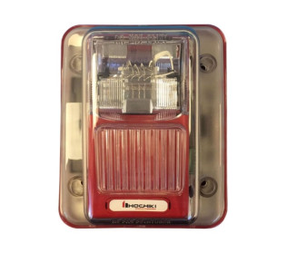 Weatherproof 24VDC Horn Strobe, Wall Mount, Red WHEC24-75WR