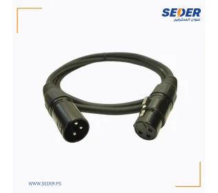 male XLR to Female XLR Cable 2M