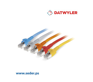 DATWYLER Patch Cord Cat 6A 5 Mt Red وصلة شبكة 5م احمر