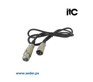ITC Male XLR Head - Female XLR Head Audio Cable,5m