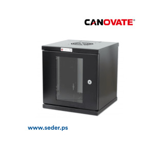 Canovate 6U Glass Door Black 55CM