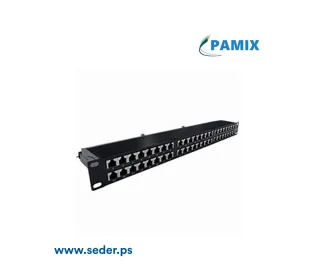 PAMIX Patch Panel 24 Port 1 U 19" Empty Black