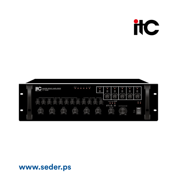 ITC TI120 Mixer Amplifier (with phone jack mic input) 120W 5 Zone