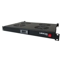1U 4 Way Thermostatic Fan Tray 19&Prime; Rack Mount Unit