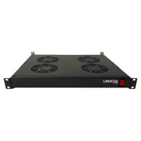 Linxcom 1U 4 Way Fan Tray 19&Prime; Rack Mount Unit