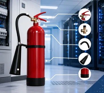 مكونات طفاية ثاني أكسيد الكربون CO₂: دليل شامل لفهم الأجزاء وطريقة العمل والاستخدام الصحيح