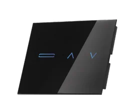 Smart WI-FI switch combined with 1 Shutter and lighting Black SW-3GEV1T1/B