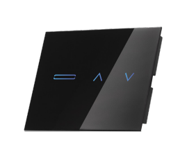 Smart WI-FI switch combined with 1 Shutter and lighting Black SW-3GEV1T1/B