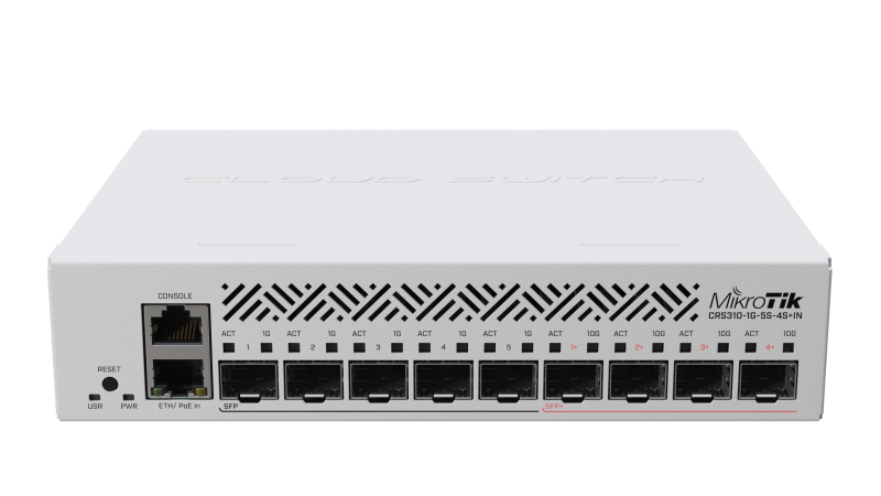 MikroTik PoE Switch CRS310-1G-5S-4S+OUT