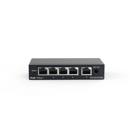 Ruijie  5-port 10/100/1000Mbps Unmanaged Non-PoE Switch RG-ES105GD