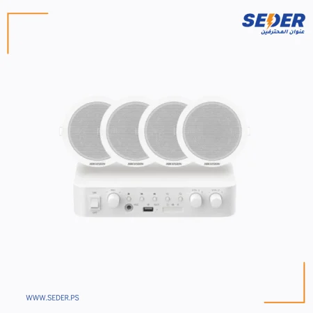 DS-QAE0KA60206-4 Analog Audio Kit with 60W Analog Amplifier and 4* 6W Ceiling Speakers