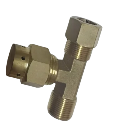 تي 12 ملم مع راس طفاية | T-Way Connector 12 mm with Nozzle