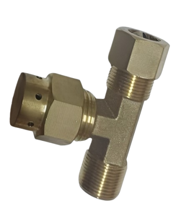 تي 12 ملم مع راس طفاية | T-Way Connector 12 mm with Nozzle