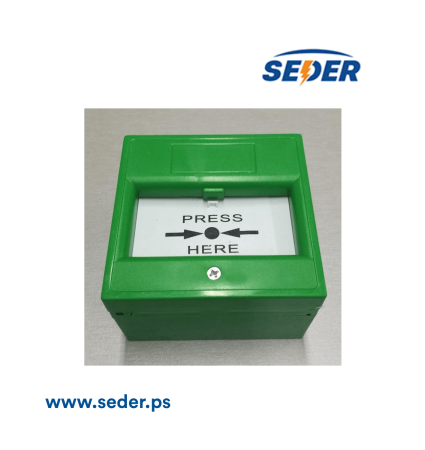 كاسر زجاج أخضر اللون (نقطة نداء ) | Manual Call Point GREEN Color