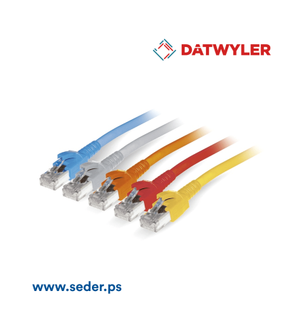 DATWYLER Patch Cord Cat 6A 1 Mt Red وصلة شبكة 1م احمر