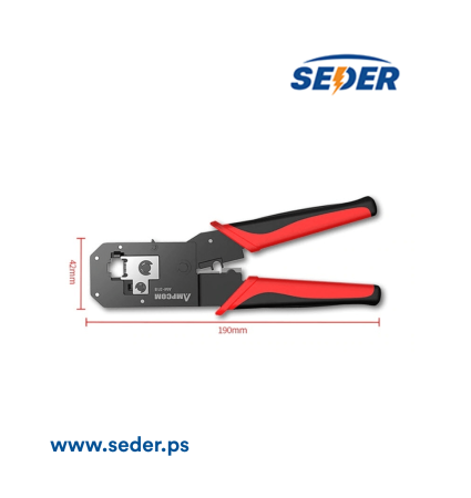 AMPCOM Crimping Tool 8P RJ45 and 6P RJ12 RJ11 مكبس شبكات يدوي