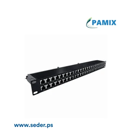 PAMIX Patch Panel 24 Port 1 U 19" Empty Black