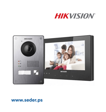 طقم انتركم هيك فيجن خطين خاص بالفلل و الشقق المستقلة Hikvision Intercom